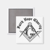 Freemasonsymbool Magneet (Voorkant / Achterkant)
