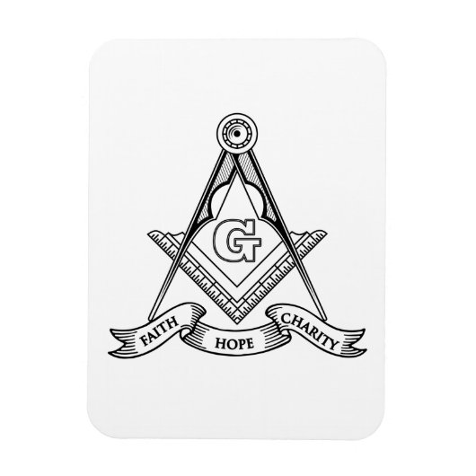 Freemasonsymbool Magneet (Verticaal)