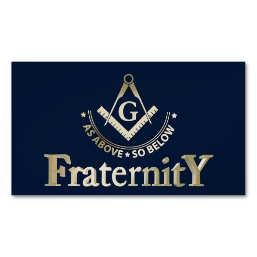 Freemasonsymbool Magnetisch Visitekaartje (Voorkant)