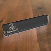 Freemasonsymbool Naambordje (Zijkant)