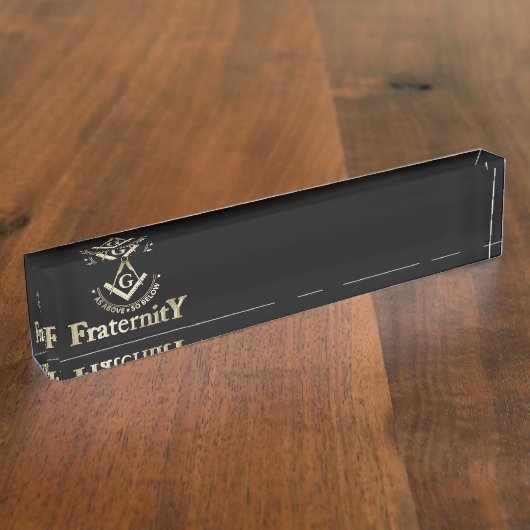 Freemasonsymbool Naambordje (Zijkant)