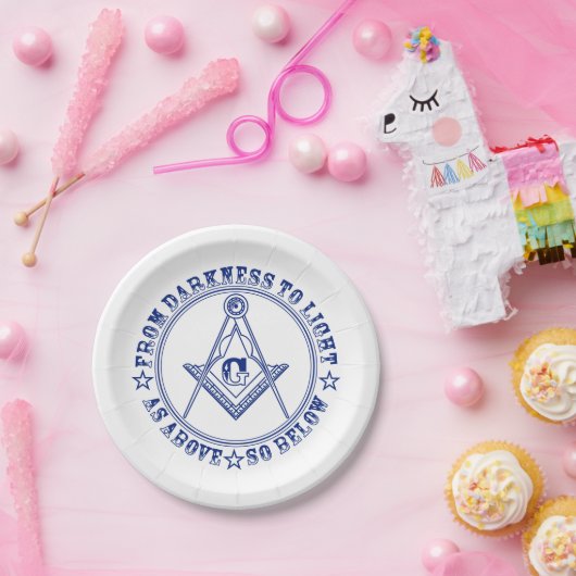 Freemasonsymbool Papieren Bordje (Feest)