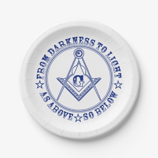 Freemasonsymbool Papieren Bordje (Voorkant)