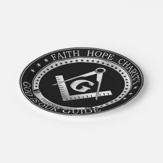 Freemasonsymbool Papieren Bordje (Gekanteld)