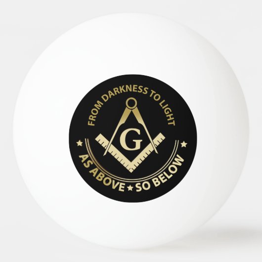 Freemasonsymbool Pingpongbal (Voorkant)