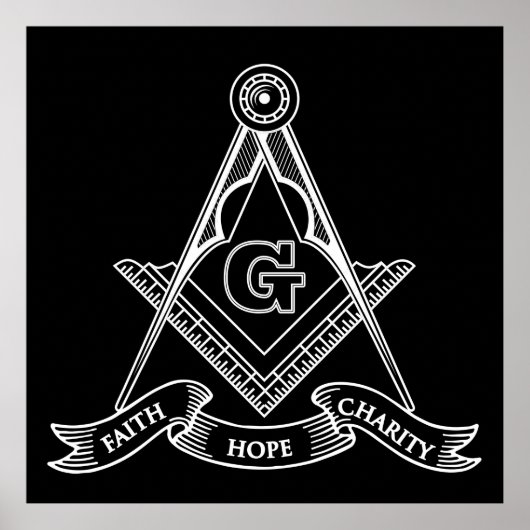 Freemasonsymbool Poster (Voorkant)