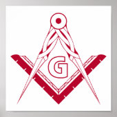 Freemasonsymbool Poster (Voorkant)