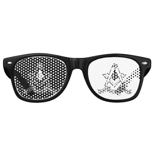 Freemasonsymbool Retro Zonnebril (Voorkant)