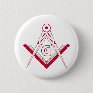 Freemasonsymbool Ronde Button 5,7 Cm