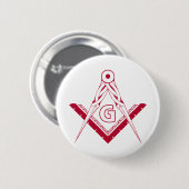 Freemasonsymbool Ronde Button 5,7 Cm (Voorkant /achterkant)