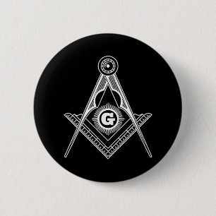 Freemasonsymbool Ronde Button 5,7 Cm