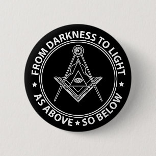 Freemasonsymbool Ronde Button 5,7 Cm