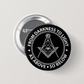 Freemasonsymbool Ronde Button 5,7 Cm (Voorkant /achterkant)