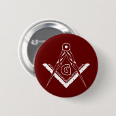 Freemasonsymbool Ronde Button 5,7 Cm (Voorkant /achterkant)