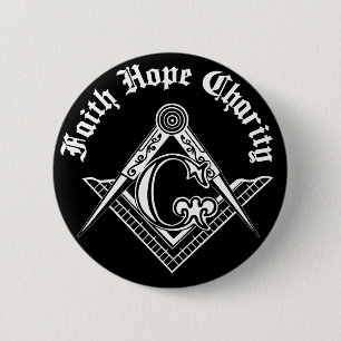 Freemasonsymbool Ronde Button 5,7 Cm