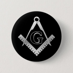 Freemasonsymbool Ronde Button 5,7 Cm