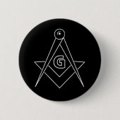 Freemasonsymbool Ronde Button 5,7 Cm (Voorkant)