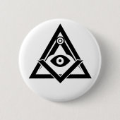 Freemasonsymbool Ronde Button 5,7 Cm (Voorkant)