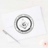 Freemasonsymbool Ronde Sticker (Envelop)