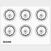 Freemasonsymbool Ronde Sticker (Vel)