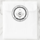 Freemasonsymbool Ronde Sticker (Tas)