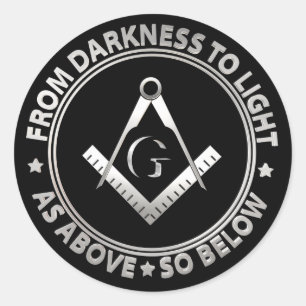 Freemasonsymbool Ronde Sticker