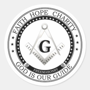 Freemasonsymbool Ronde Sticker