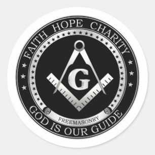 Freemasonsymbool Ronde Sticker