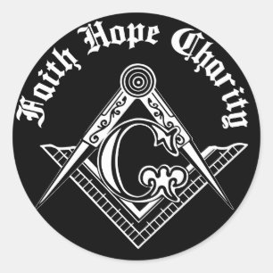 Freemasonsymbool Ronde Sticker