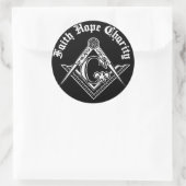 Freemasonsymbool Ronde Sticker (Tas)