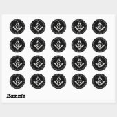 Freemasonsymbool Ronde Sticker (Vel)