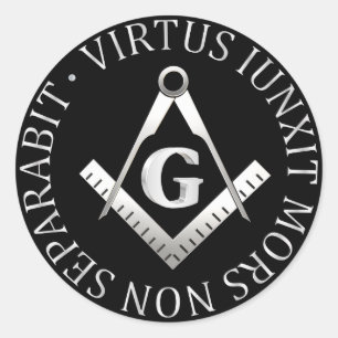 Freemasonsymbool Ronde Sticker