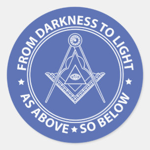 Freemasonsymbool Ronde Sticker