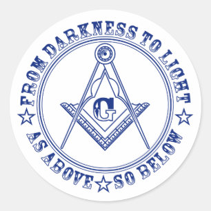 Freemasonsymbool Ronde Sticker