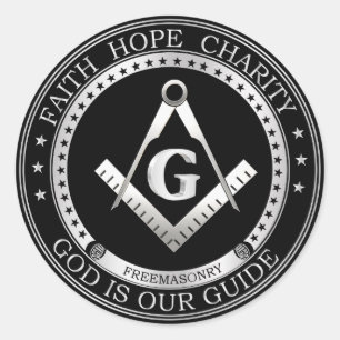 Freemasonsymbool Ronde Sticker
