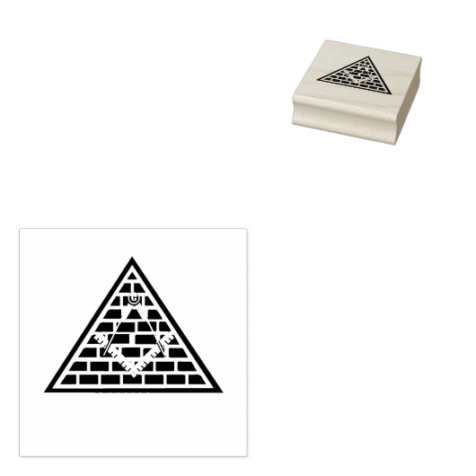 Freemasonsymbool Rubberstempel (Gestempeld)