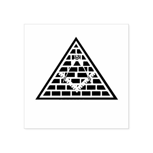 Freemasonsymbool Rubberstempel (Afrduk)