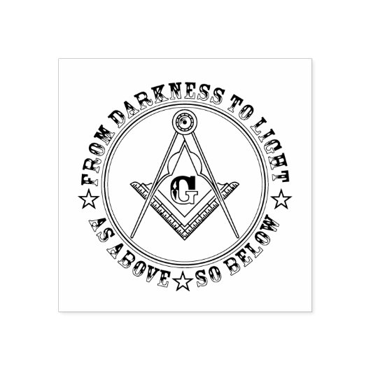 Freemasonsymbool Rubberstempel (Afrduk)