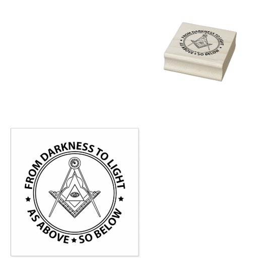 Freemasonsymbool Rubberstempel (Gestempeld)