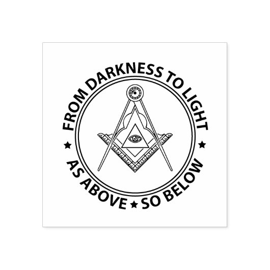 Freemasonsymbool Rubberstempel (Afrduk)