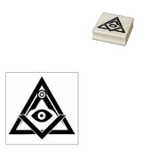 Freemasonsymbool Rubberstempel (Gestempeld)