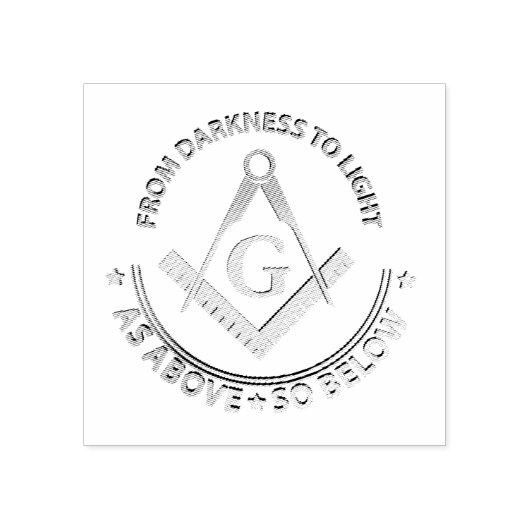 Freemasonsymbool Rubberstempel (Afrduk)