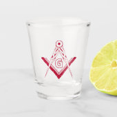 Freemasonsymbool Shot Glas (Voorkant)