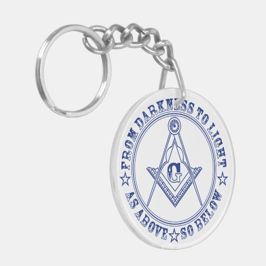 Freemasonsymbool Sleutelhanger (Voorkant Links)