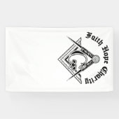 Freemasonsymbool Spandoek (Horizontaal)