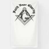 Freemasonsymbool Spandoek (Verticaal)