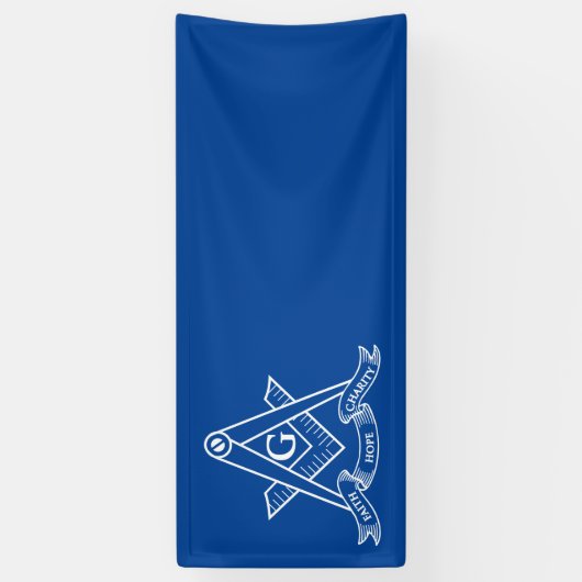 Freemasonsymbool Spandoek (Verticaal)