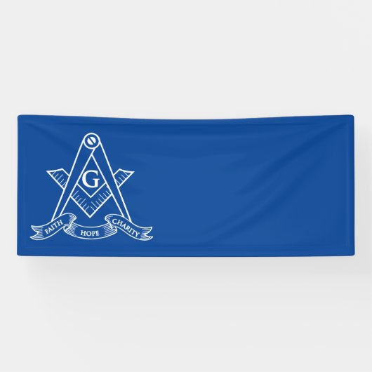 Freemasonsymbool Spandoek (Horizontaal)