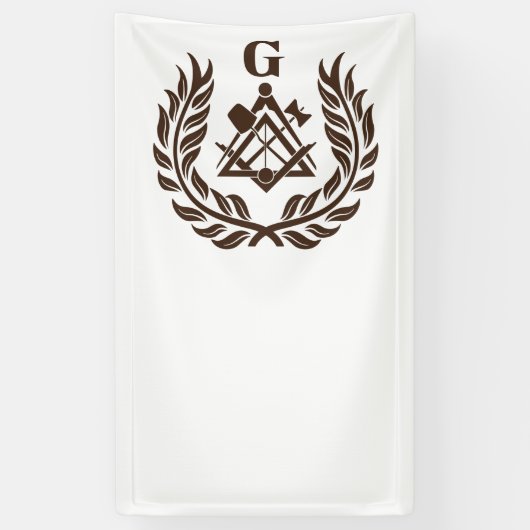Freemasonsymbool Spandoek (Verticaal)
