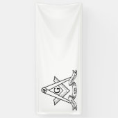 Freemasonsymbool Spandoek (Verticaal)